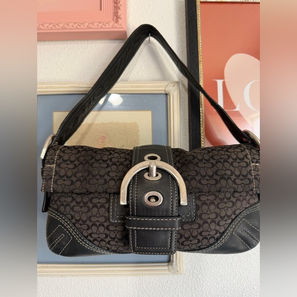 Coach Handbags - Y2K Coach Soho Black Signature Hobo Bag 3628